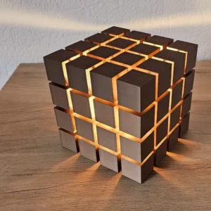 Luminária de mesa CubeStack (sem cola, sem suportes)